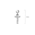 Solid 925 Sterling Silver Initial Crystal Personalised Alphabet Letter Earrings